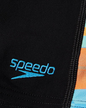 Speedo Junior Boys Digital Panel Jammer - Black/ Picton Blue/ Punch Blue