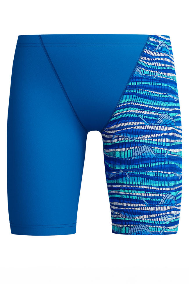 Speedo Junior Boys Lagoon Blue Print Jammer