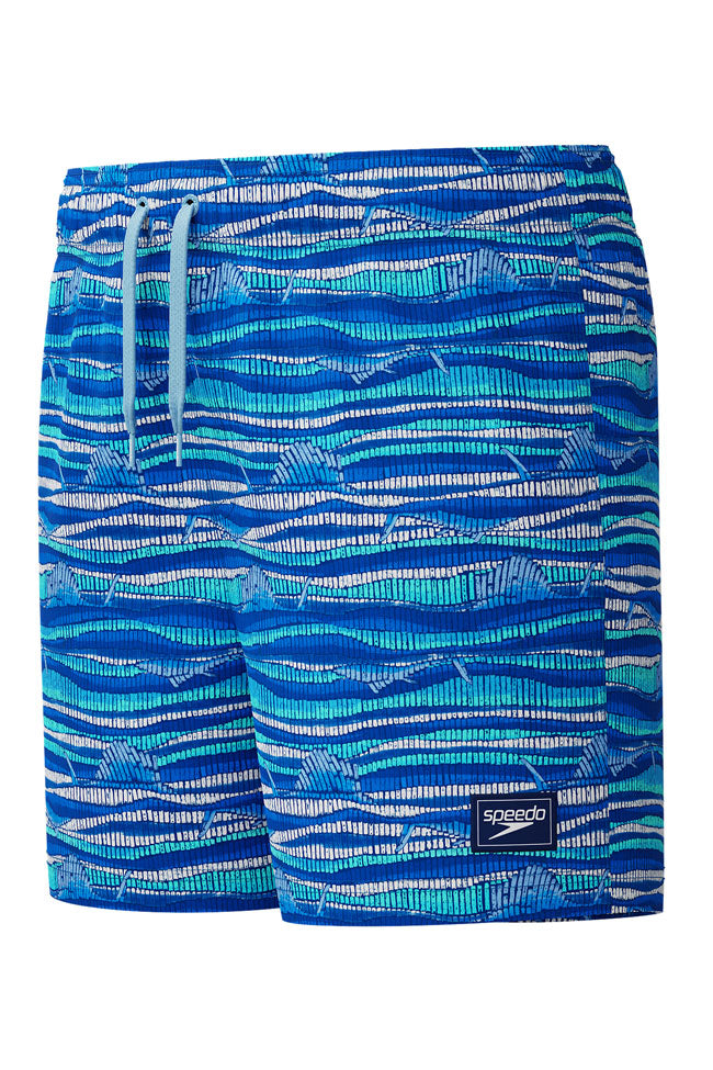 Speedo Junior Boys Lagoon Blue Print 13" Watershort