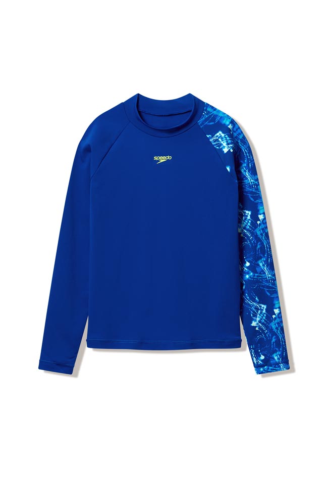 Speedo Boys Long Sleeve Printed Rashvest - Voodoo Glow