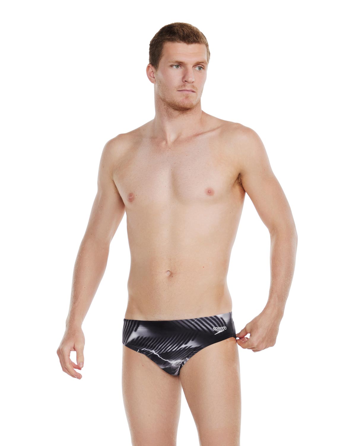 Speedo Mens Attrex 2.0 V-Cut Brief - Black/ Usa Charcoal