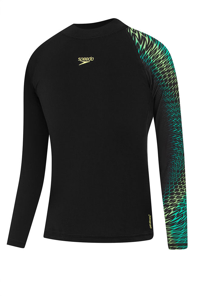 Speedo Junior Boys L/S Tech Panel Rashtop