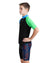 Speedo Junior Boys Short Sleeve Suntop - Black/ Picton Blue/ Harlequin Green