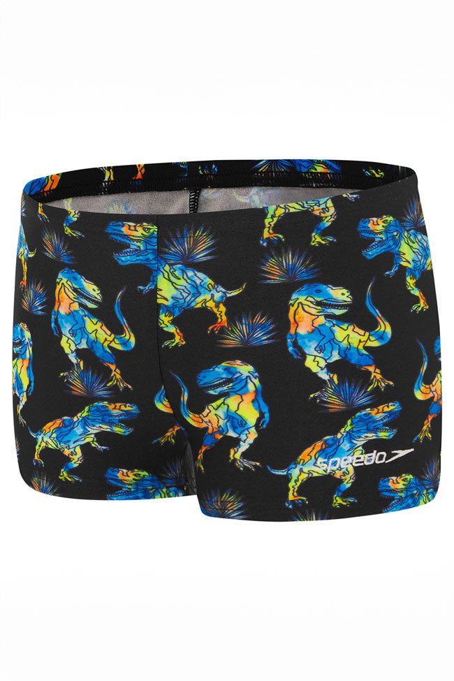 Speedo Toddler Boys Endurance+ Black/ Multi Dino Aquashort
