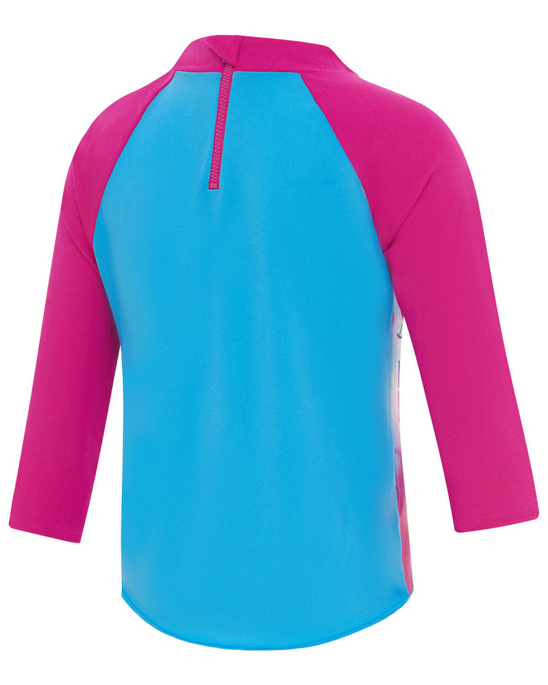 Speedo Toddler Girls Sun Protection Long Sleeve Rash Top - Pink Unicorn