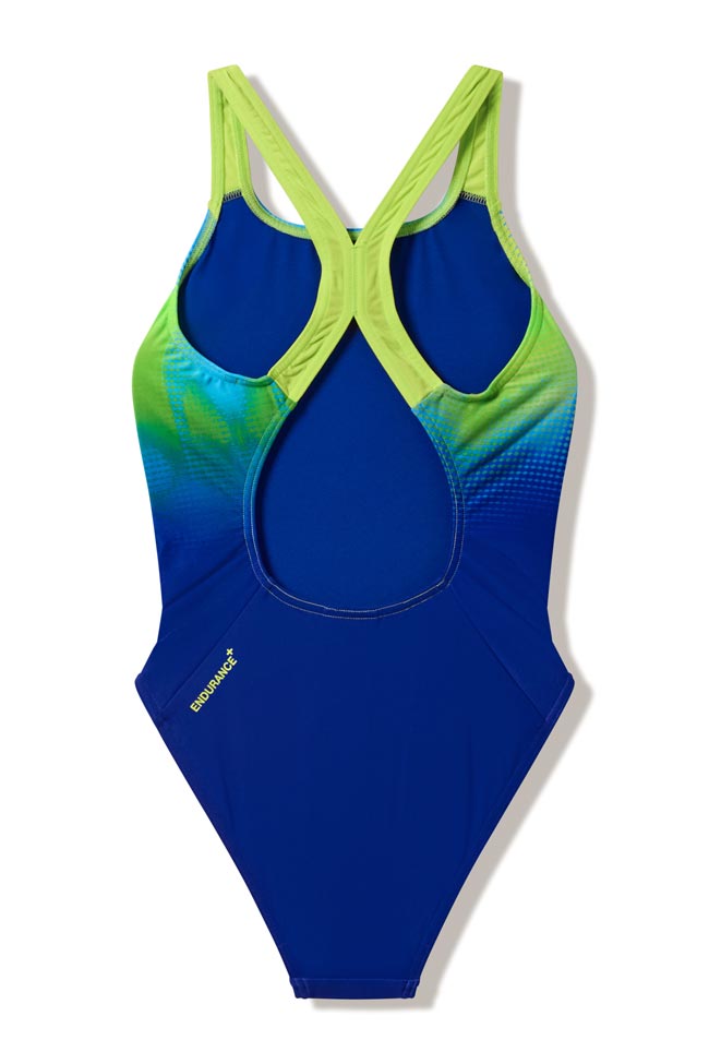 Speedo Girls Engineered Printed Powerback One Piece - Dotted Palace