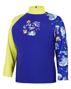 Speedo Toddler Boys Digital Long Sleeve Rash Top - Sea Animals