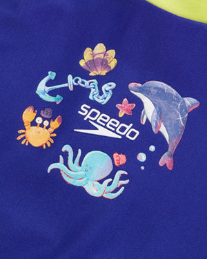 Speedo Toddler Boys Digital Long Sleeve Rash Top - Sea Animals