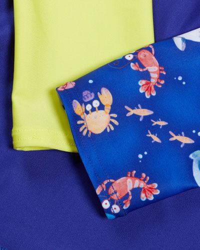 Speedo Toddler Boys Digital Long Sleeve Rash Top - Sea Animals