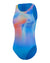 Speedo Junior Girls Printed Hydrasuit One Piece - Punch Blue/Lemon Drizzle/ Harlequin Green / Siren Red