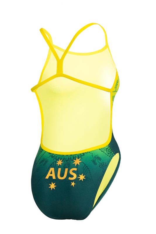 Speedo Womens Printed V-Back One Piece - Aus Replica