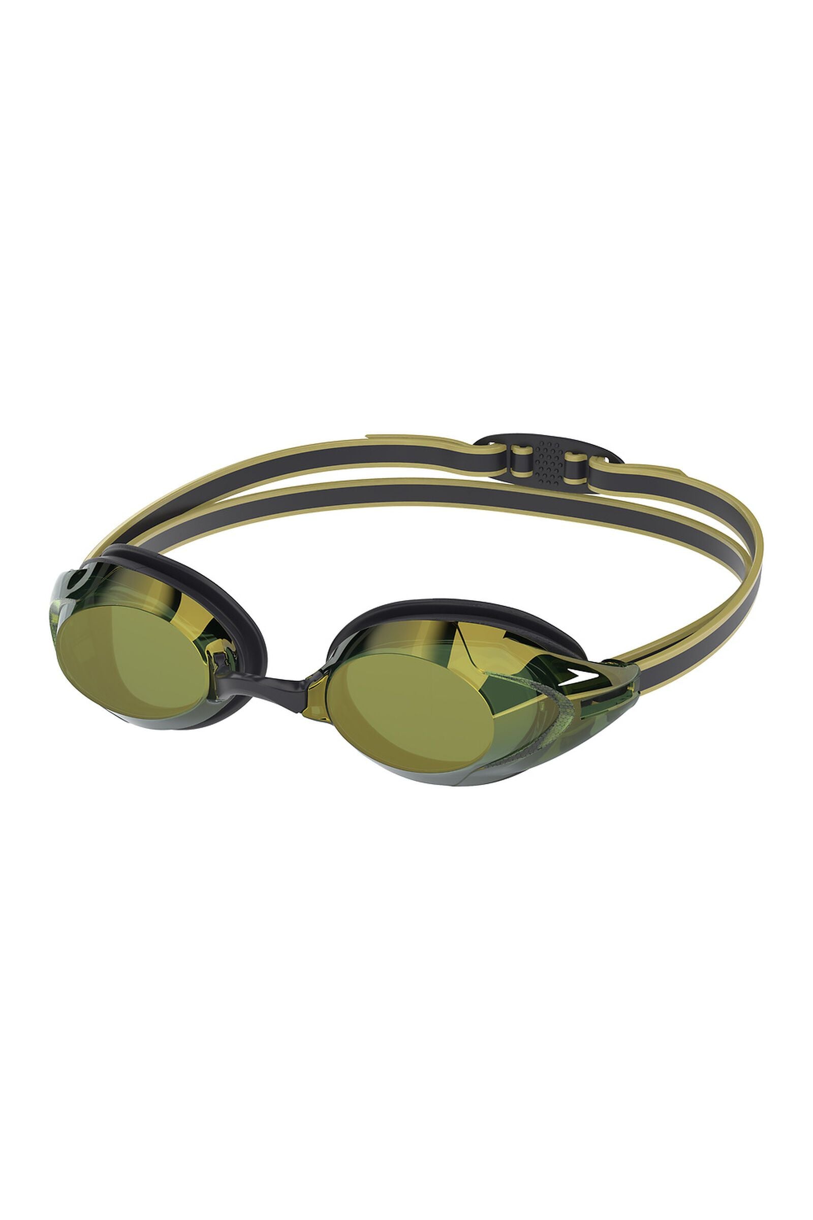 Speedo Adult Mirrored Goggles - Vanquisher 3.0 Black/Emerald/Gold
