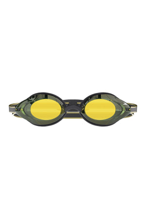 Speedo Adult Mirrored Goggles - Vanquisher 3.0 Black/Emerald/Gold