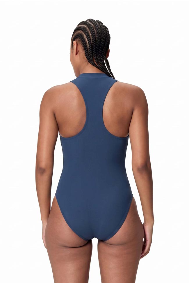 Speedo Womens Zip One Piece - Ocean Flex