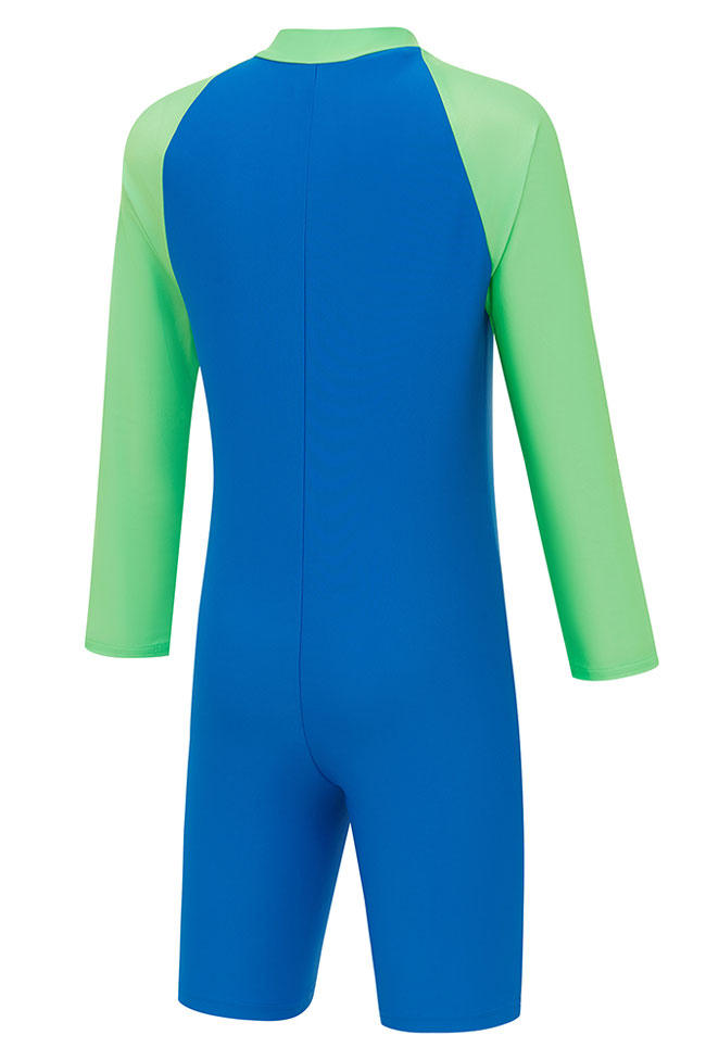 Speedo Toddler Boys Lagoon Blue L/S Zip Front Sunsuit