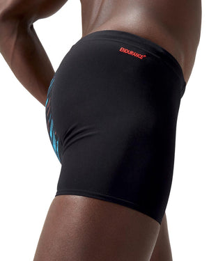 Speedo Mens Hyperboom V-Cut Aquashort - Black/Picton Blue/Siren Red