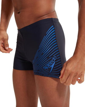 Speedo Mens Medley Logo Aquashort - True Navy/ True Cobalt