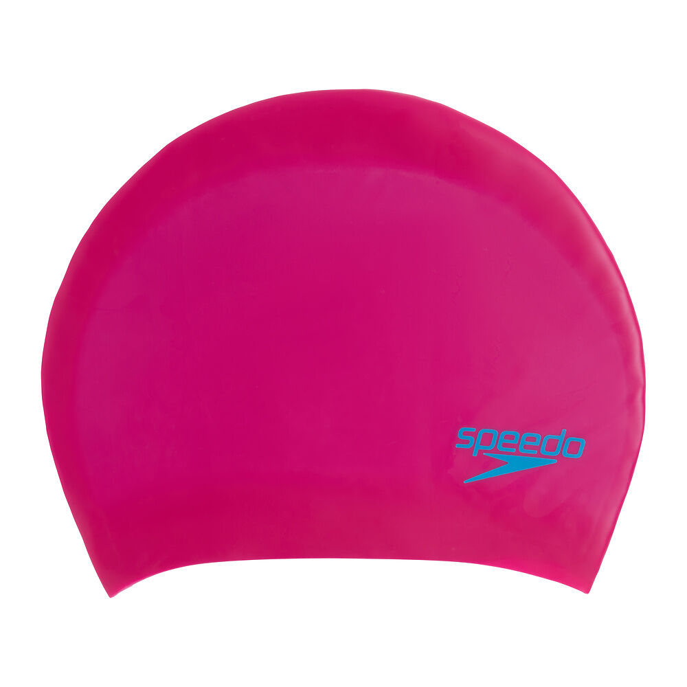 Speedo Junior Long Hair Cap - Pink/Blue