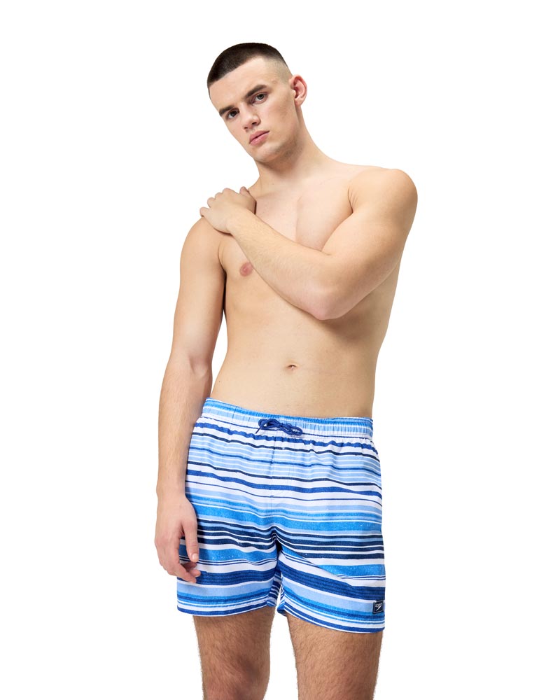 Speedo Mens Printed Leisure 16inch Water Short - Sevres Blue