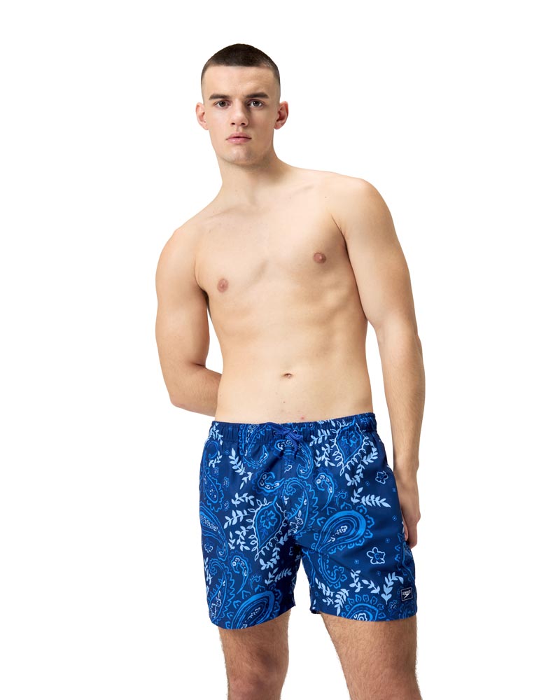 Speedo Mens Printed Leisure 16inch Water Short - Cerulean Blue