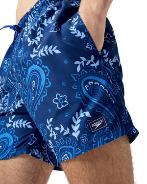 Speedo Mens Printed Leisure 16inch Water Short - Cerulean Blue