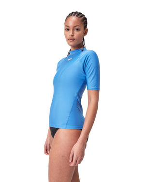 Speedo Womens Short Sleeve Rash Top - Sevres Blue