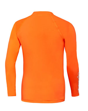 Speedo Junior Boys Long Sleeve Rash Top - Fluro Orange