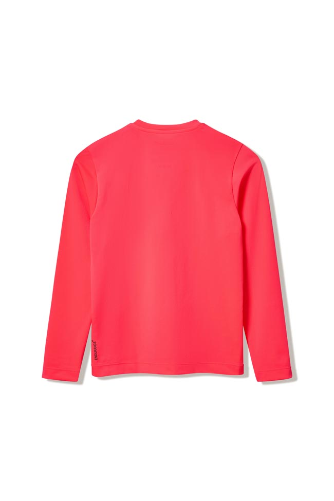 Speedo Girls Long Sleeve Classic Logo Rashguard - Post it Pink
