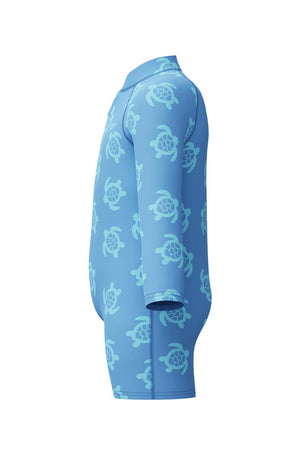 Speedo Toddler Boys Long Sleeve Zip Front Sunsuit - Turtle