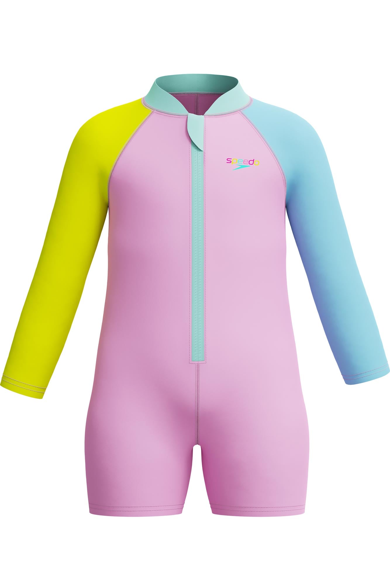 Speedo Toddler Girls Long Sleeve Zip Front Sunsuit - Classic