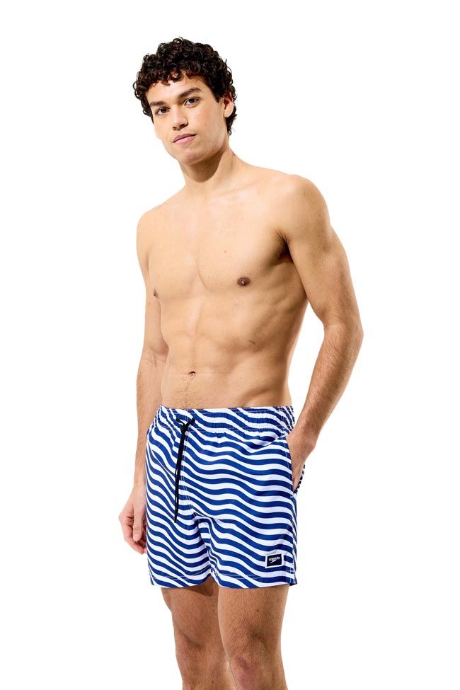 Speedo Mens Printed Rendondo Edge Volley 16" Watershort - Night Watch Stripe