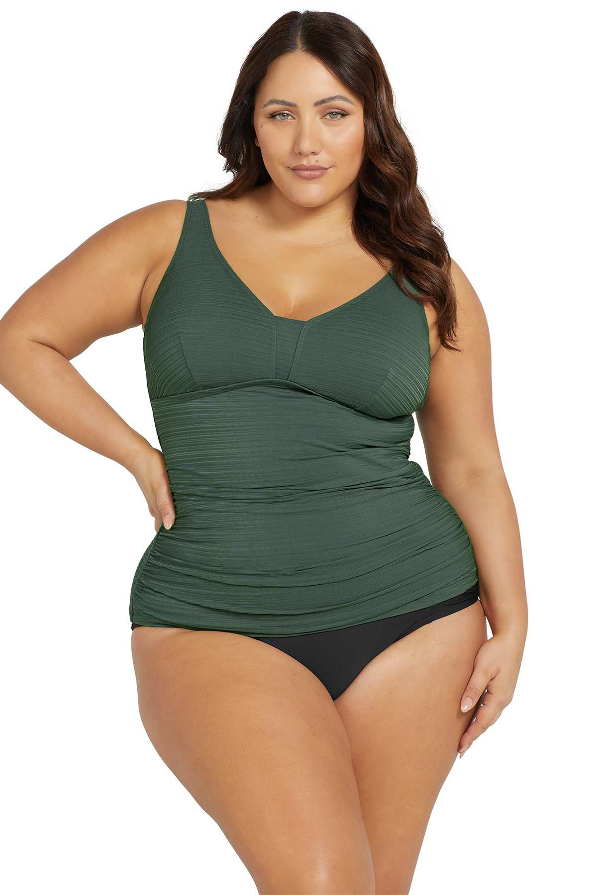 Green hot sale tankini swimsuits