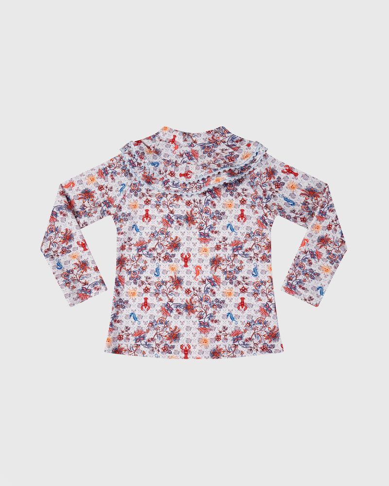 Aqua Blu Toddler Girls Long Sleeve Rash Vest - Solie
