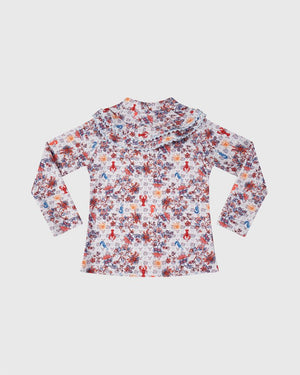 Aqua Blu Toddler Girls Long Sleeve Rash Vest - Solie