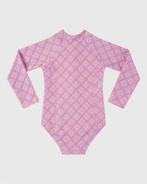 Aqua Blu Toddler Girls Long Sleeve One Piece - Stepping Stones