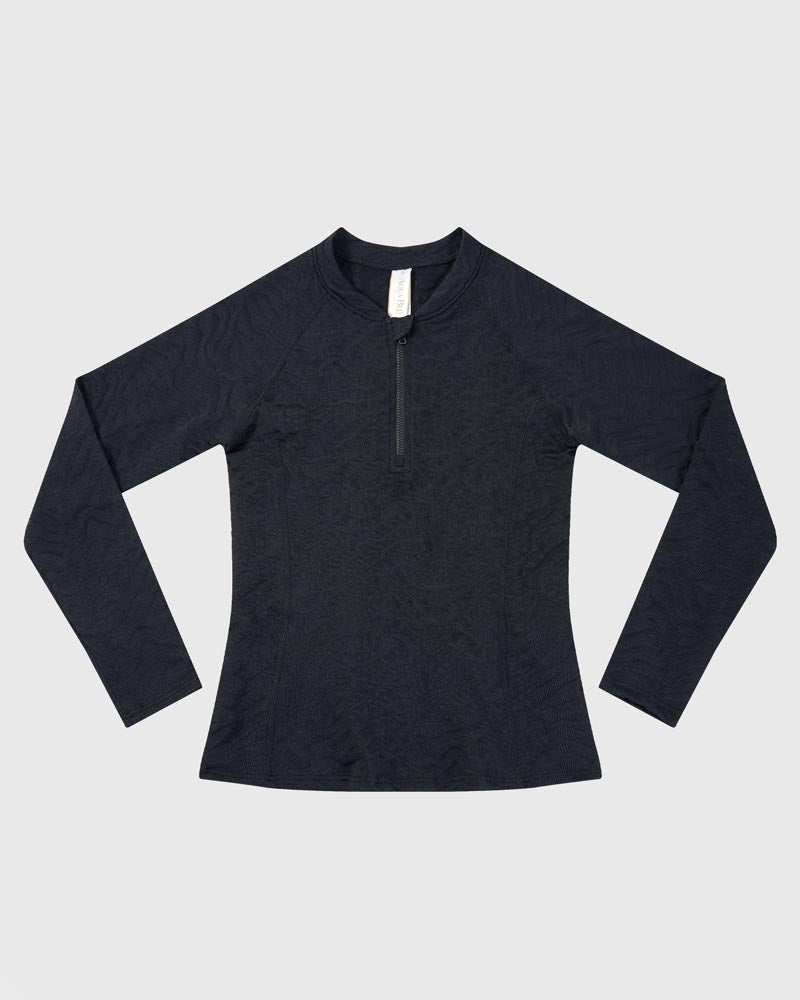 Aqua Blu Girls Long Sleeve Rash Vest - Stepping Stones