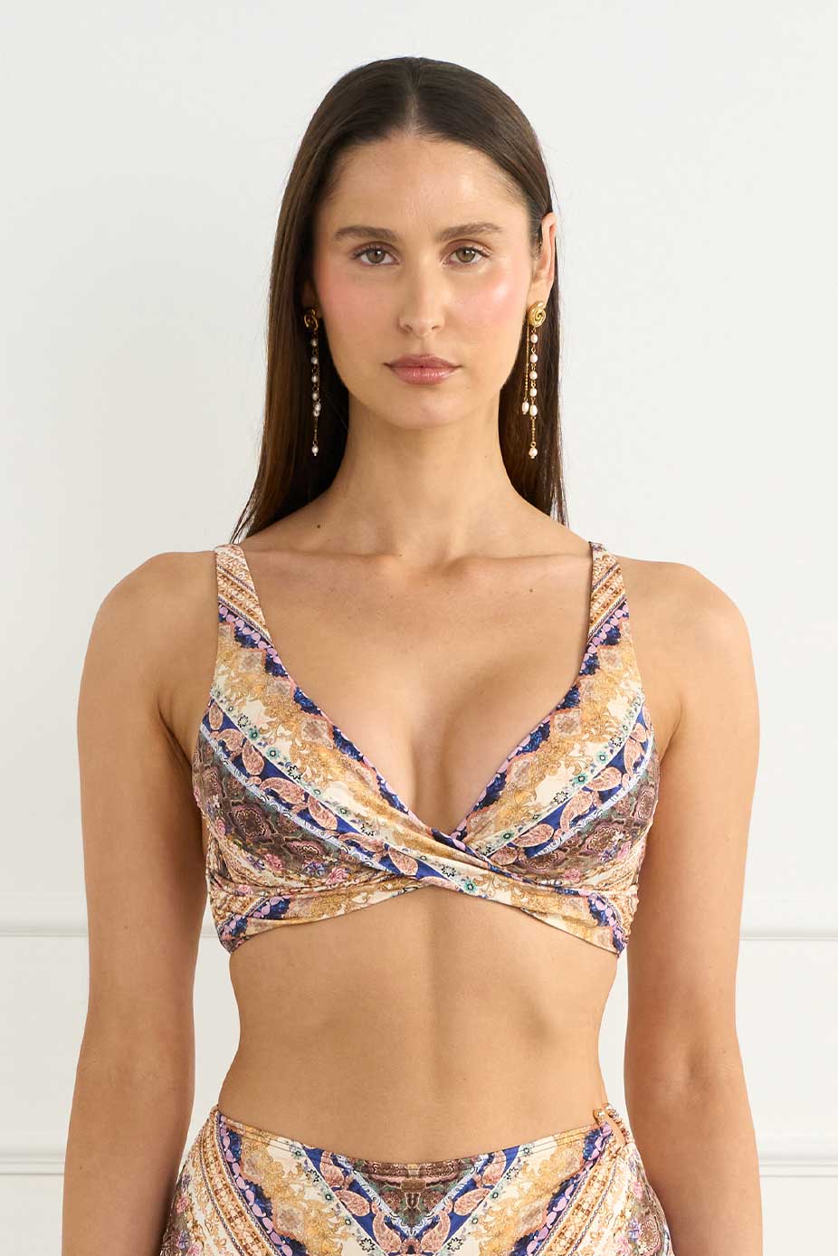 Aqua Blu Womens Tahlia Crop - Entramado