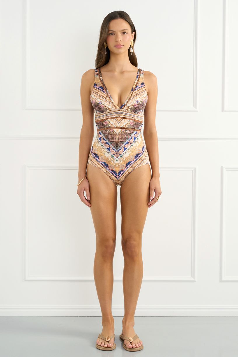 Aqua Blu Womens Eve One Piece - Entramado
