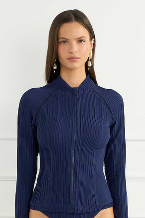 Aqua Blu Womens Hayley Rash Guard - Marino