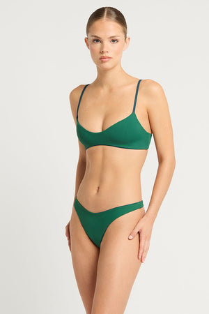 Bond-eye Reversible Mae Crop - Petrol Blue/Forest