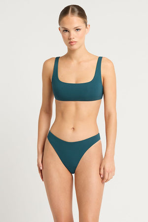 Bond-eye Reversible Quinn Crop - Petrol Blue/Forest