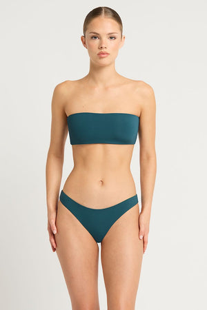 Bond-eye Reversible Ida Tie Back Bandeau - Petrol Blue/Forest