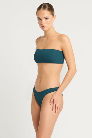 Bond-eye Reversible Ida Tie Back Bandeau - Petrol Blue/Forest