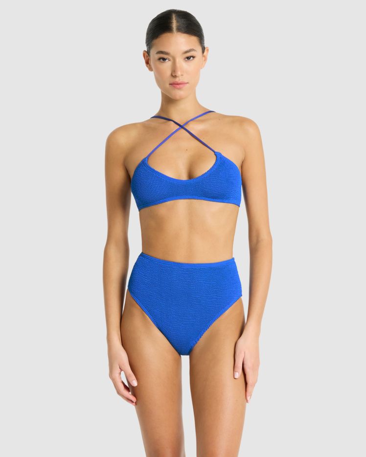 Bond-eye Selena Crop - Cobalt Recycled