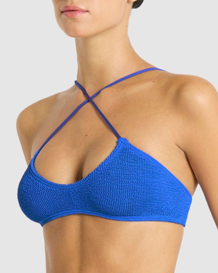 Bond-eye Selena Crop - Cobalt Recycled