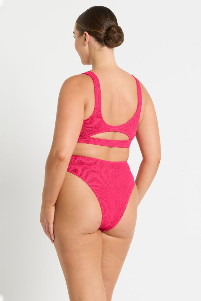 Bond-eye Sasha Crop - Raspberry Recycled