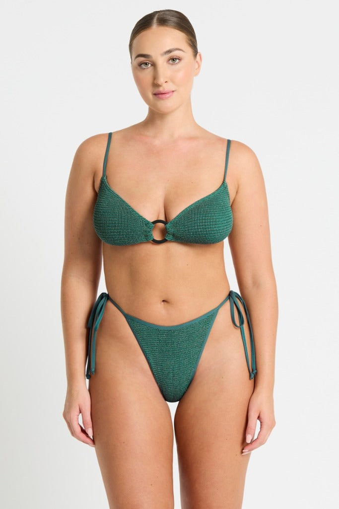 Bond-eye Anisha Brief - Bottle Green Lurex
