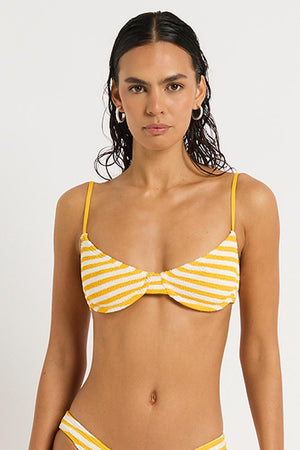 Bond-Eye Gracie Balconette - Saffron Stripe