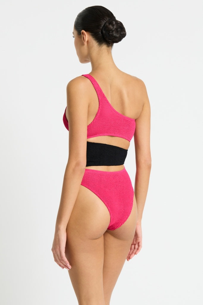 Bond-eye Splice Rico One Piece - Raspberry Black