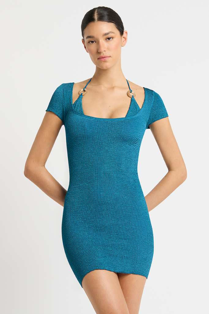 Bond-eye The Jerrie Dress - Ocean Shimmer